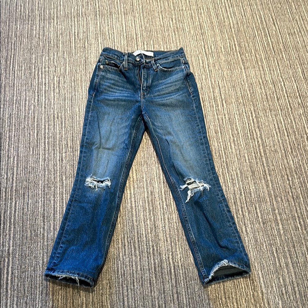 AYR Women's Distressed Blue Jeans